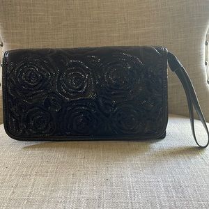 Nine West Wristlet with Rose details